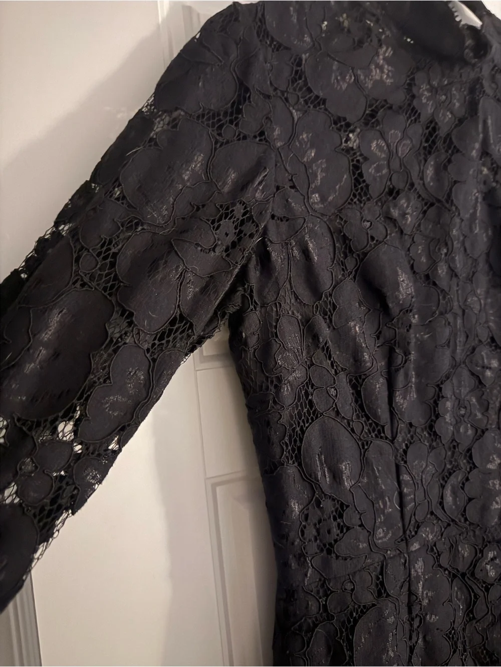 NWT Betsey Johnson Black Lace Long-Sleeve High-Neck Dress